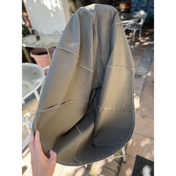 VTG 1987 Banana Republic Savanna Cotton Twill Khaki Pewter Maxi Skirt VTG SZ 10 - Picture 9 of 10